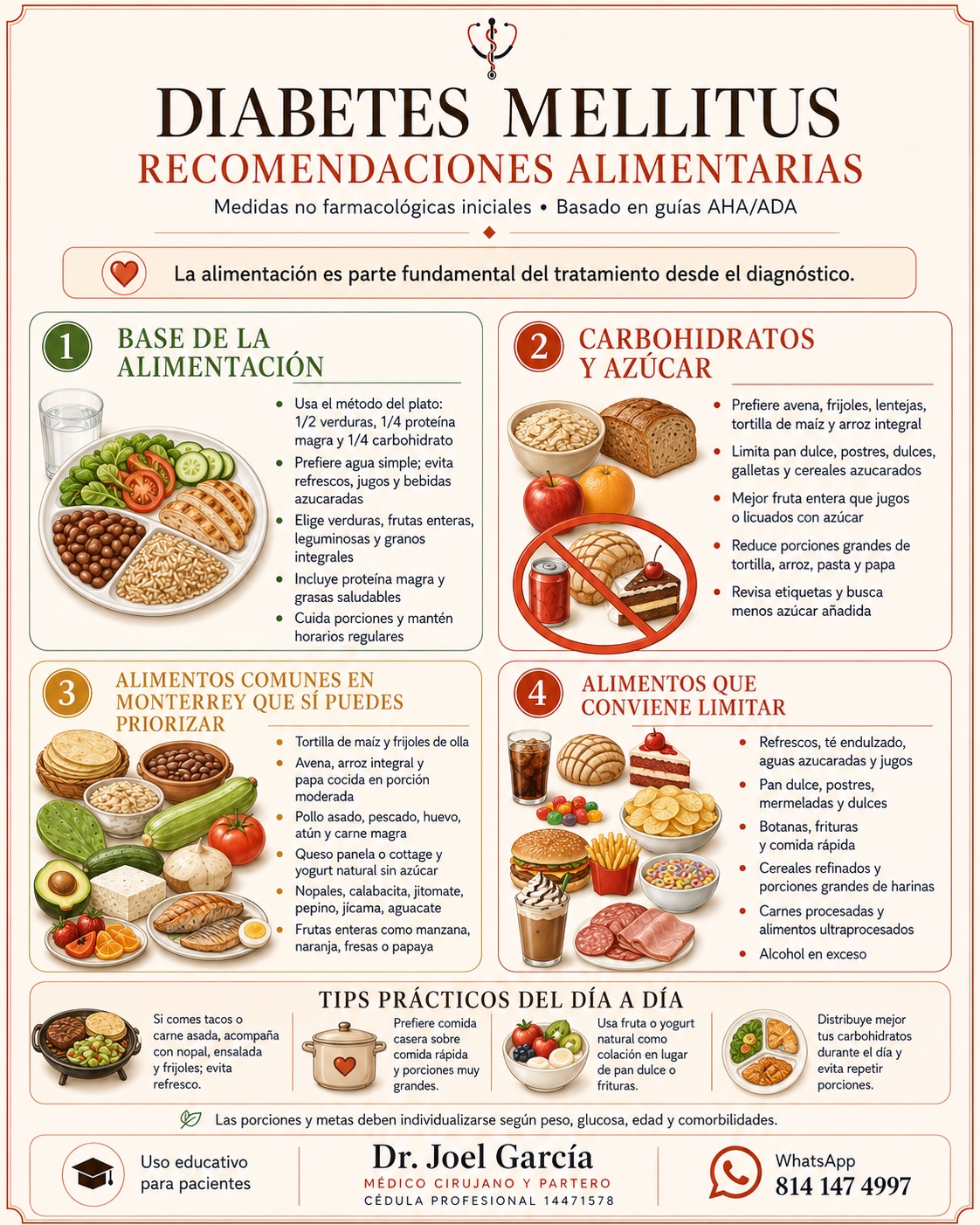 Guía de alimentación y diabetes