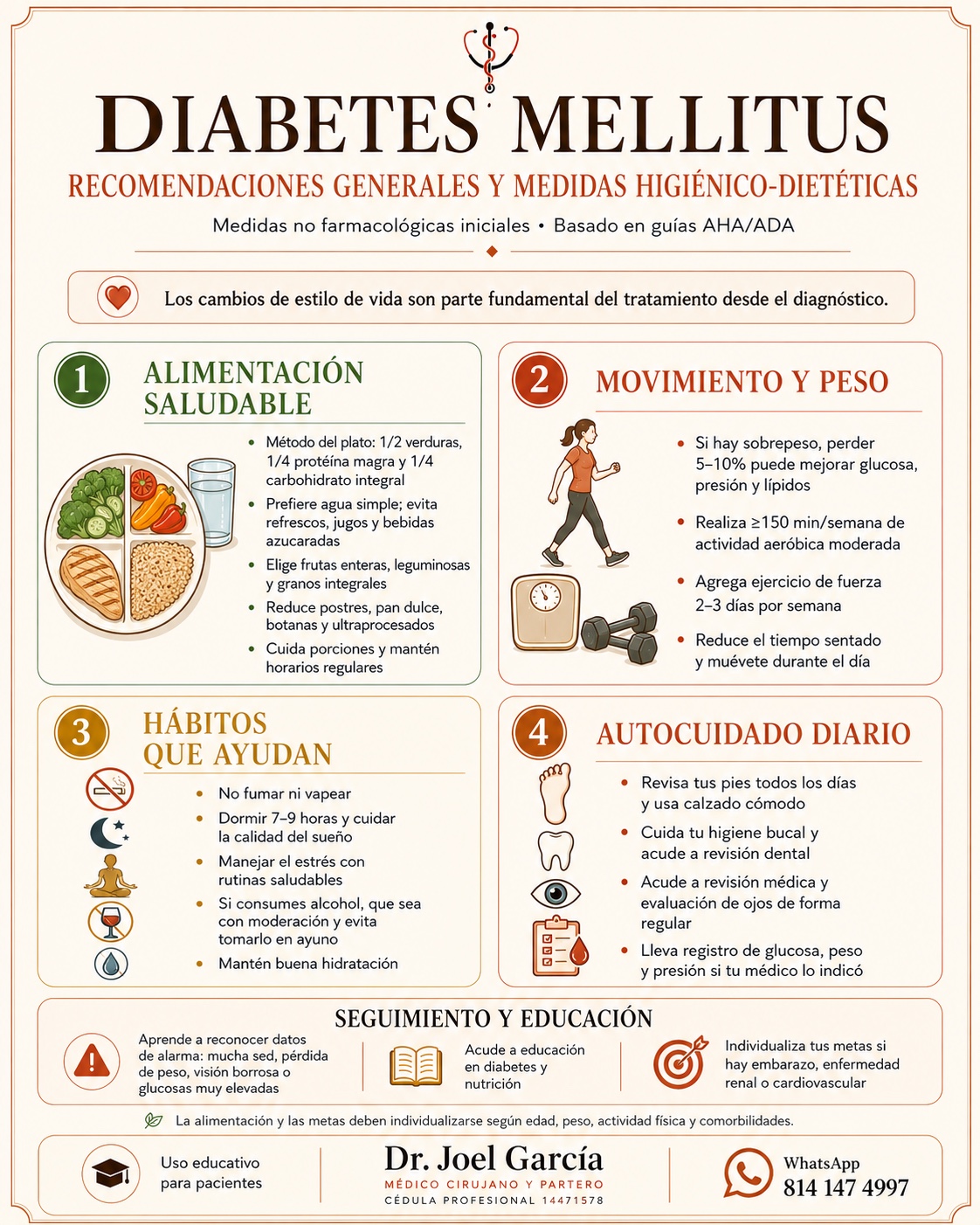 Guía de hábitos y autocuidado en diabetes
